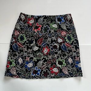 Zara  Colorful Embroidered Floral Women's Mini Skirt